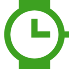 A green wrist watch