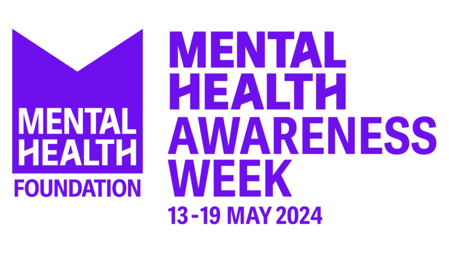 Purple logo that reads Mental Health Foundation: Mental Health Awareness Week 13-19 May 2024