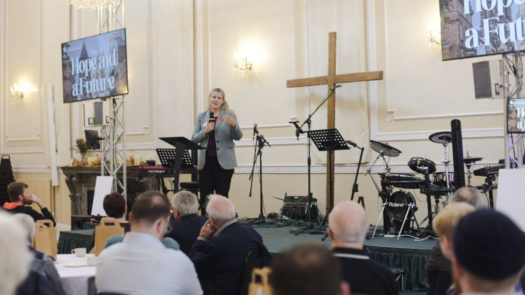 Rachel Maskell, York MP, speaking at the York leaders' summit 2025