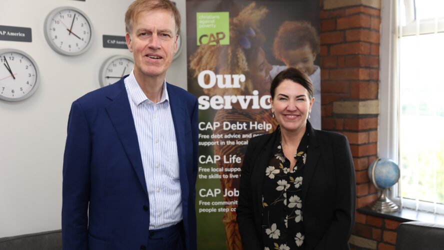 Stephen Timms MP and Paula Stringer Christians Against Poverty CEO.