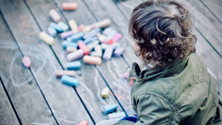 Child playing outside