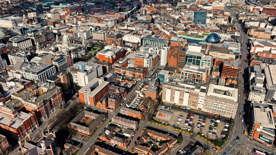 Aerial Video of Belfast Northern Ireland