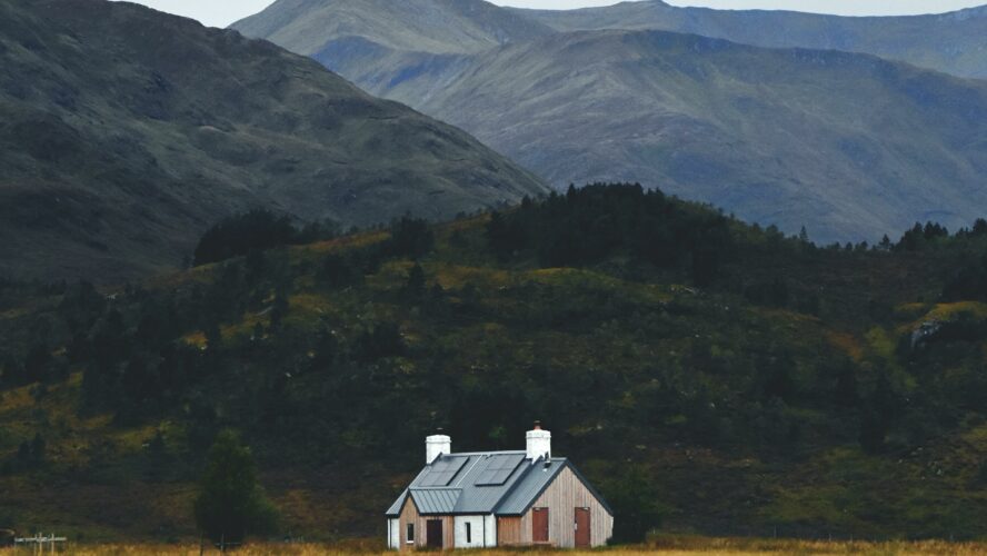 Rural house in Scottish highlands