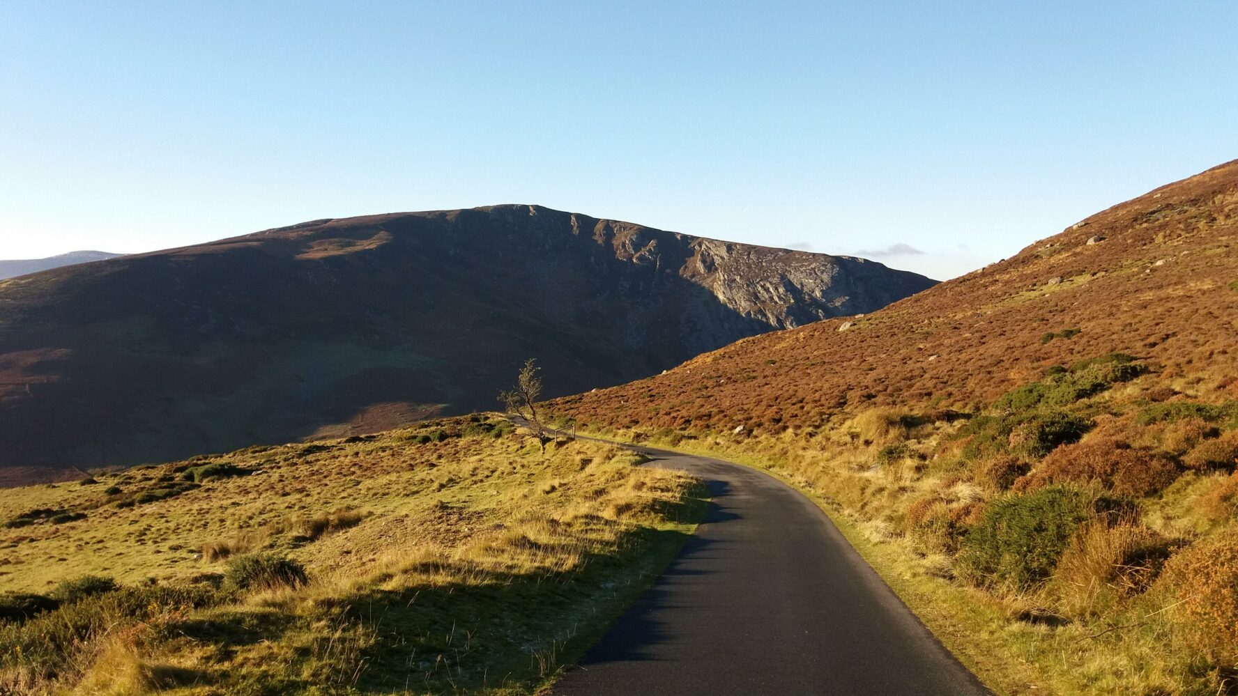 Landscape scene showing moorland and hills