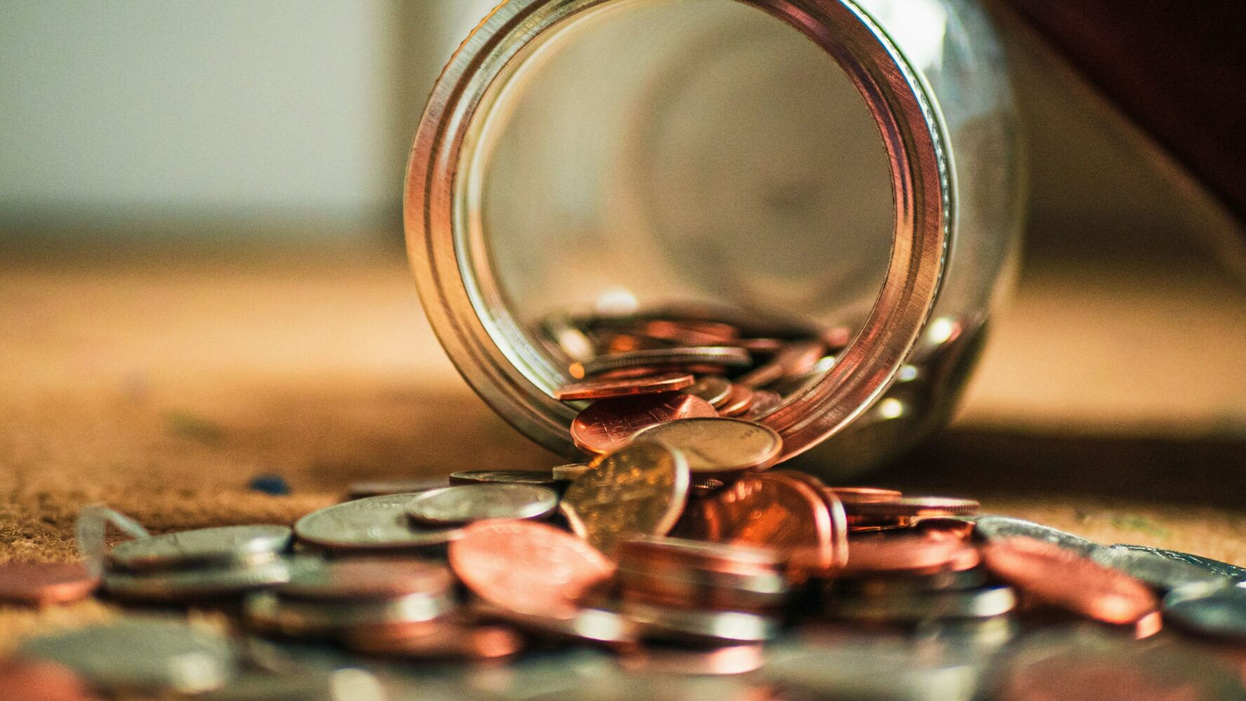 coins from a jar