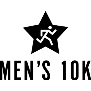 Black star logo with the text underneath that reads 'Men's 10k'